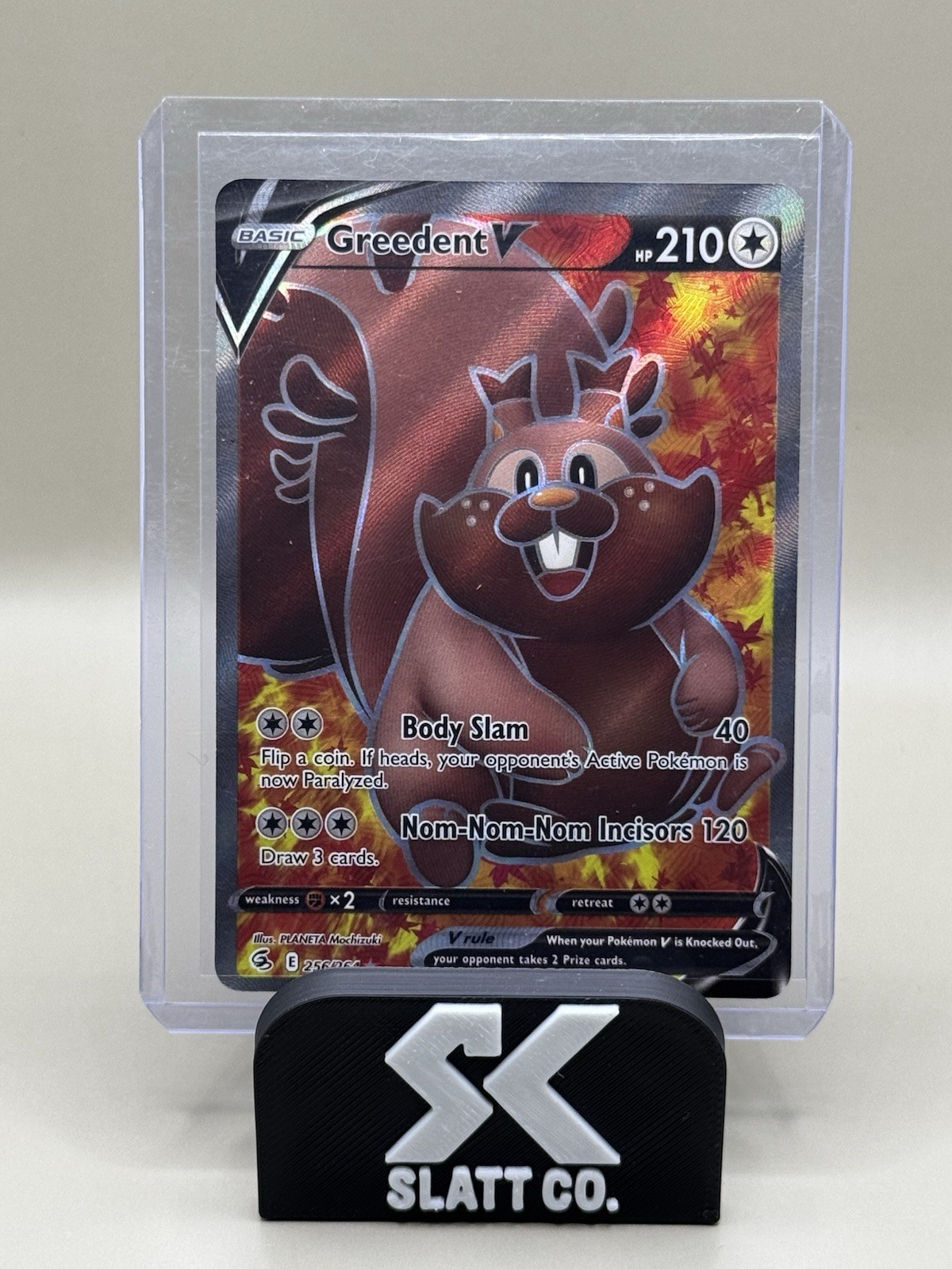 Greedent V (Full Art) Ultra Rare SWSH08: Fusion Strike 256/264 NM