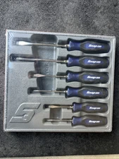 For Snap-on Tools 6pc POWER BLUE Soft Grip Combination Screwdriver Set SGDX60BMB