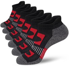 Womens Performance Athletic Ankle Running Socks 6 Pairs Breathable Cushioned