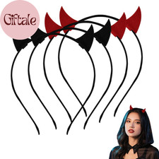 Halloween Devil Horns Headband Cosplay Horn Hair Accessories for Women Devil Hal