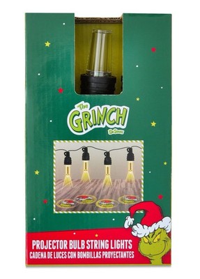 The Grinch Projector 6 Bulb String Lights By Ruz Christmas USB Power Supply New