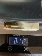 Nordic Gold Bar Hand Poured 11.3 oz Jewelry Art craft Making Treasure Display