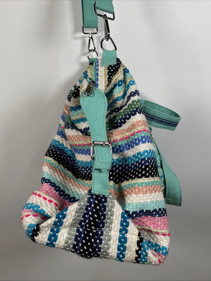 Bolso de Lona Boho America And Beyond Daphne Embellecido Multicolor Cuentas a Mano Foto 3 de 4