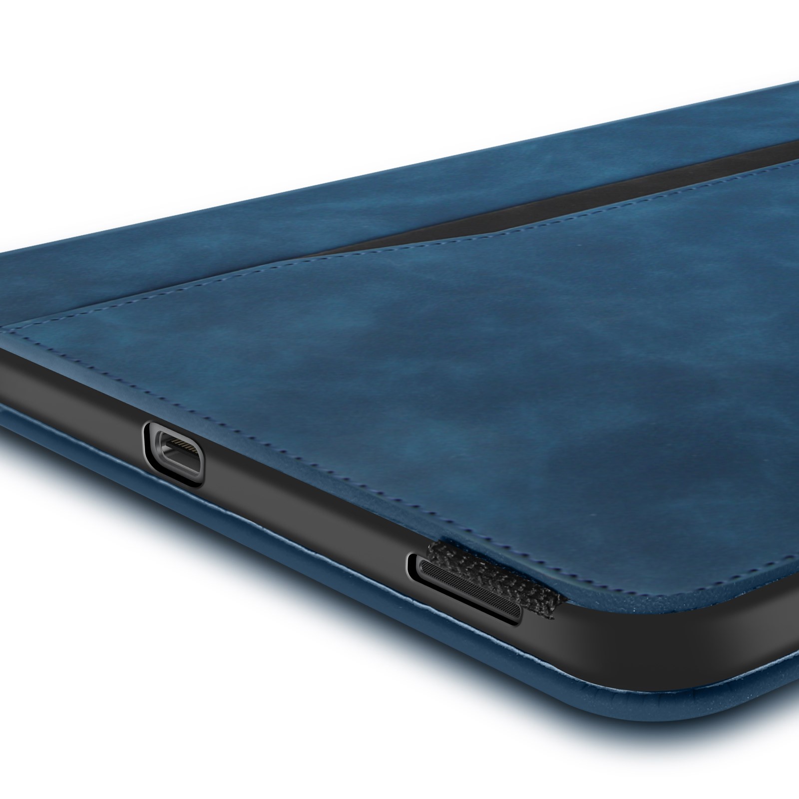 Housse Tab S10 FE+ Avizar en cuir bleu nuit avec support vidéo - 3