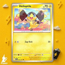 Helioptile 63/217 Eroi Ascesi Pokemon TCG Card Fulmine Singola Trading Card