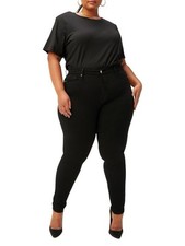 NWT Good American Black High Rise Good Legs Skinny Pants Size: 20