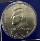 2008 P Kennedy Half Dollar Uncirculated in original cello mint holder G67