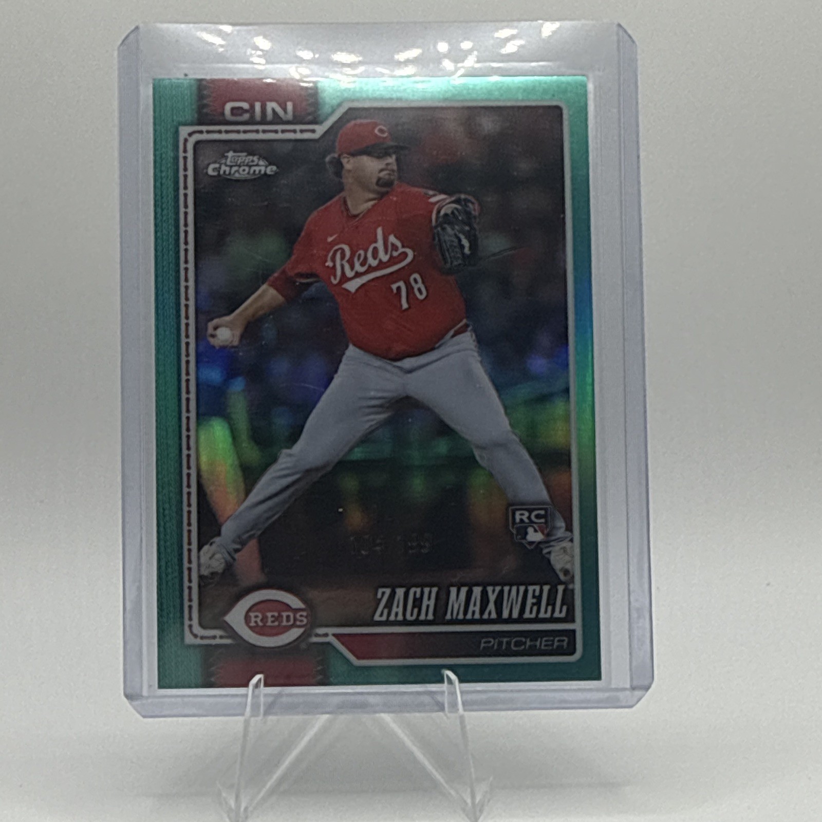 2026 Topps Chrome Zach Maxwell RC Aqua /199 Cincinnati Reds