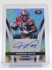 VERNON DAVIS 2025 PRIZM BLACK FLASHBACK AUTO MOJO /25 #FS-VDS 49ERS Q5939
