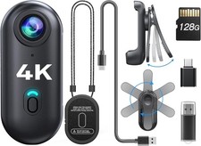 BOBLOV HD 4K Portable Police wearable Cam Mini Body Camera w/ Audio Record 128G