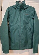 North Face Women Dryvent Resolve  Windbreaker Jacket Green Sz S