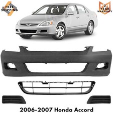 Front Bumper Cover Fascia Fog Light Cover Trim Kit For 2006-2007 Honda Accord Front Bumper Cover Fascia Fog Light Cover Trim Kit For 2006-2007 Honda Accord