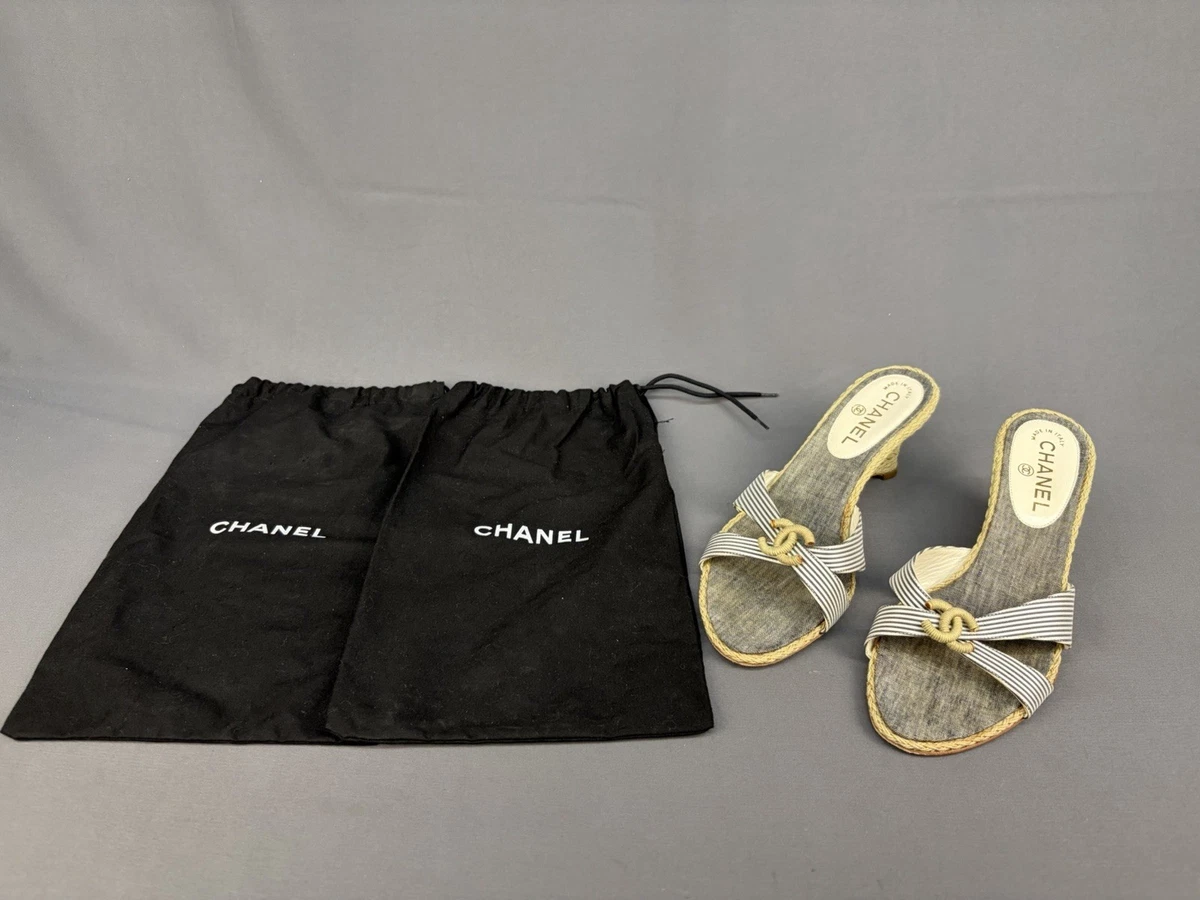 CHANEL Women's Striped Sandals for sale | eBay