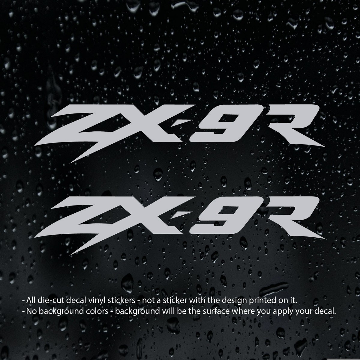2x) ZX-9R ZX9R Decal Vinyl Stickers for Ninja Motorbike Motorcycle