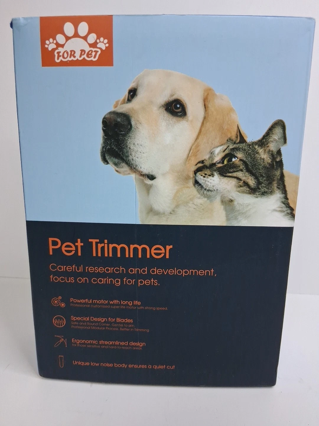 Dog Grooming, Pet Trimmer, 4in1, Low Noise, Nail Grinder, Wireless, Rechargeable