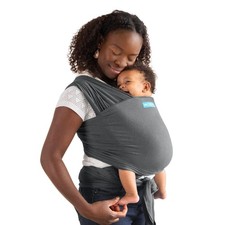 NEW Moby Wrap Evolution Charcoal Gray Newborn Wrap Baby Infant Sling Carrier 49