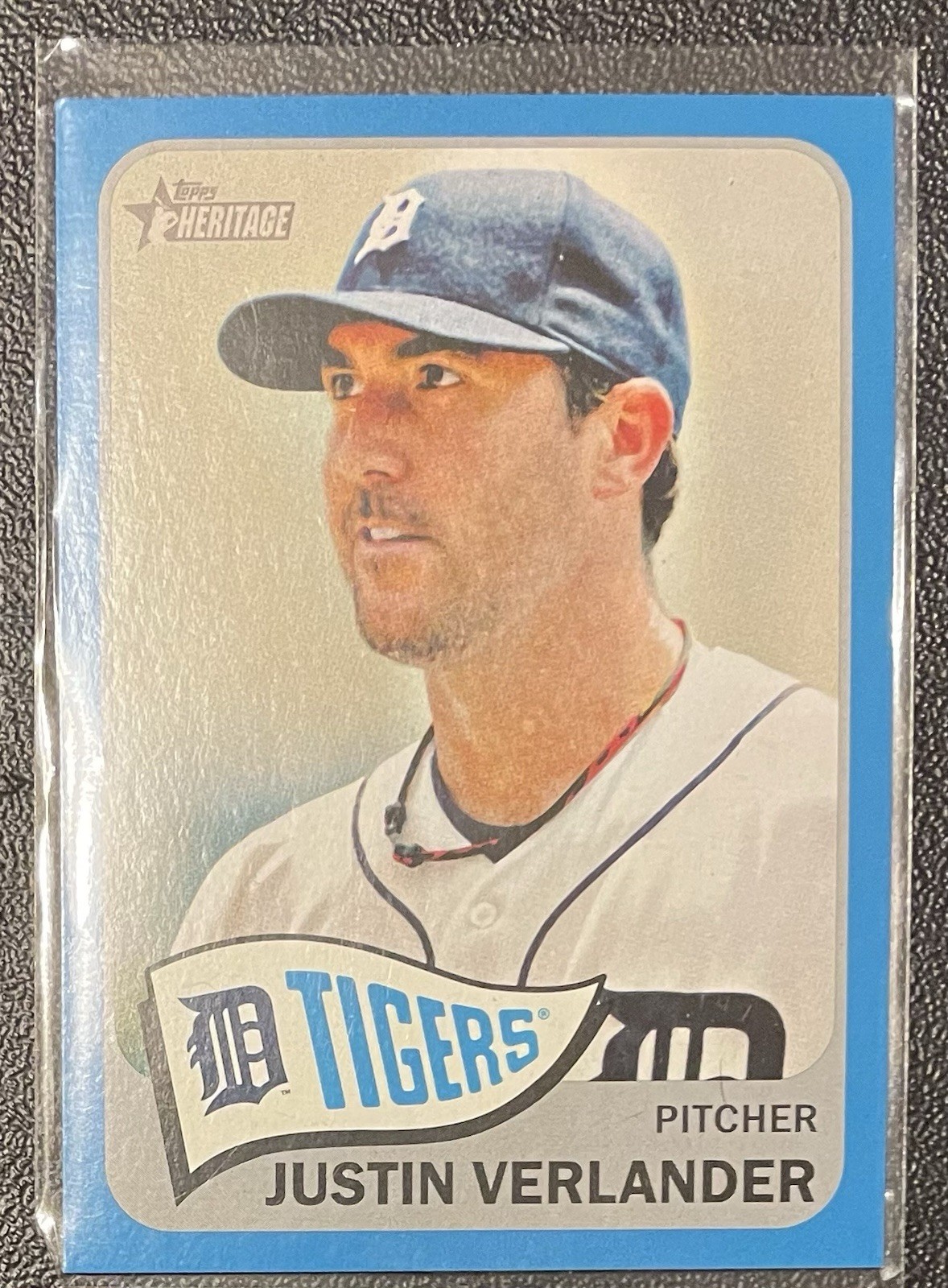 2014 Topps Heritage Justin Verlander Blue Border SP Detroit Tigers #430 🔥🔥