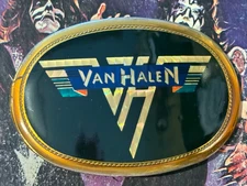 VAN HALEN VINTAGE 1978 PACIFICA COLLECTIBLE ROCK & ROLL PRISM BELT BUCKLE -NICE!