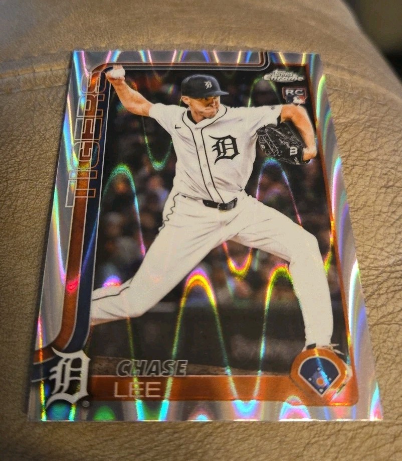 2025 Topps Chrome Update #USC43 Chase Lee RayWave Detroit Tigers