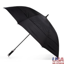 Vented Auto Open Stormbeater Golf Umbrella W/ SunGuard UPF 50 Protection Black