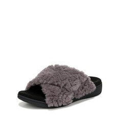 VIONIC WOMEN'S RELAX II SLIDES SLIPPER SIZE: WOMEN'S 10 CHARCOAL GRAY FABRIC