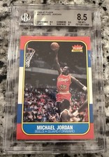 1986-87 Fleer #57 Michael Jordan Rookie Card RC – BGS 8.5 Near Mint-Mint+. rookie card picture