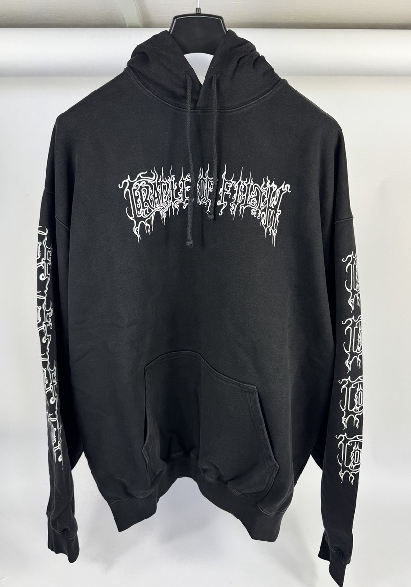 Vetements x Cradle Of Filth Logo Oversized Hoodie Size: S Fits XL