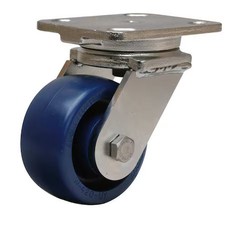 Hamilton S-Whs-4Uysb Plate Caster, Swivel, Poly, 4 In., 750 Lb., Blu