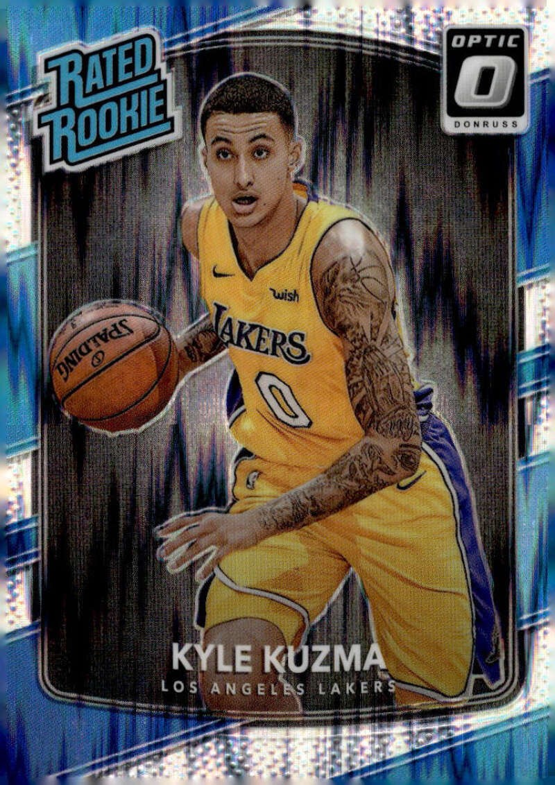 Kyle Kuzma RC 2017-18 Donruss Optic Shock #174 ROOKIE NBA Lakers ID:163478