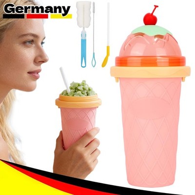 Slushy Maker Becher Silikon Squeeze Slush Becher Slush Eisbecher. mit Löffel