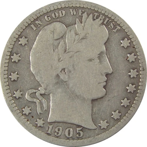 1905 O Barber Quarter G Good Silver 25c Coin SKU:I21822