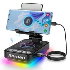 Gifts for Men Women Phone Stand Bluetooth Speaker with Light and Charging Fun...