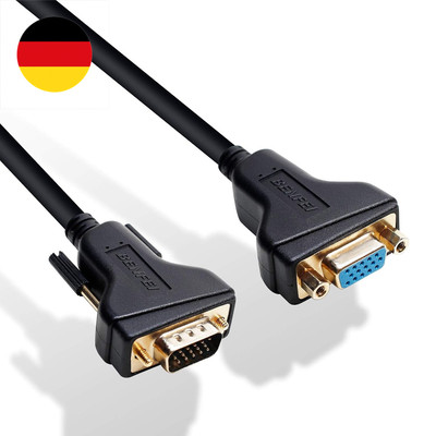 VGA-Verlängerungskabel, VGA-Stecker auf Buchse, 1,8 m