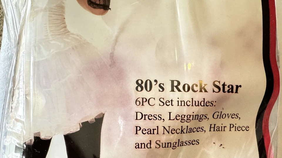 ELEGANT MOMENTS rock pop STAR madonna 80'S punk ROCKER cyndi LAUPER costume Sz S - Image 4 of 4