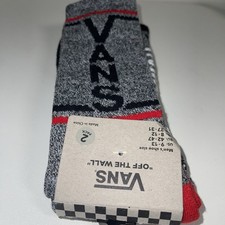 VANS Socks Large 2 Pairs Classic Off the Wall Cotton Crew Socks