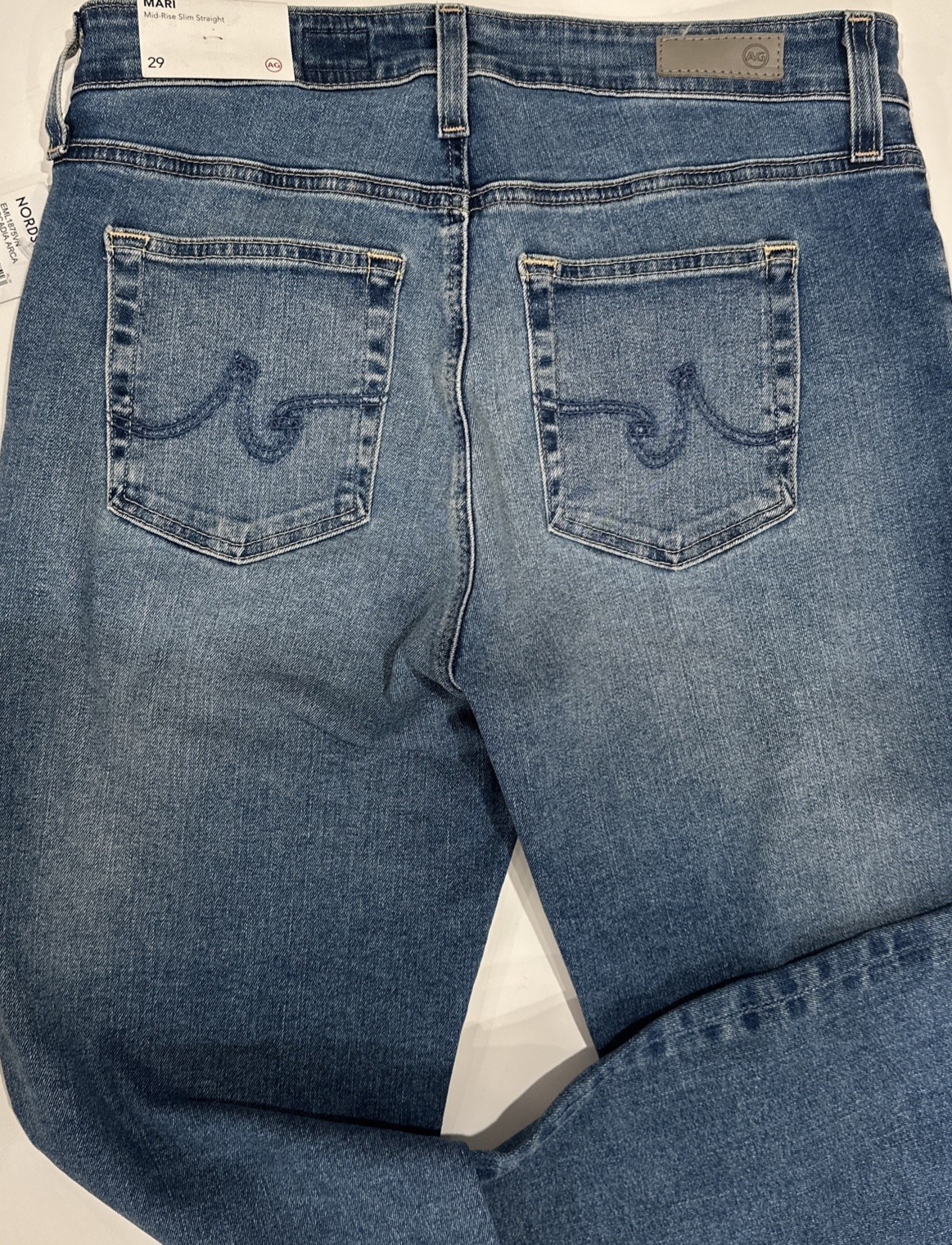 AG Jeans Mari Mid-Rise Slim Straight Jeans Women’s Size 29 Japanese Denim NWT thumbnail 10