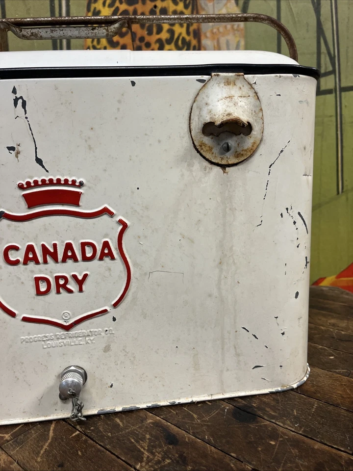 DE COLECCIÓN C. 1950 CANADÁ SECO A4 REFRIGERADOR SIGNO COCA COLA 7UP PEPSI NARANJA CRUSH RARO Foto 4 de 4