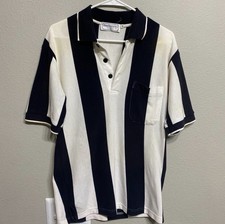 Vintage Men  s Burberry Striped Polo Shirt, Size Medium