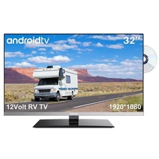 SYLVOX 12/24 Volt TV 32 inch RV TV 1080P Full HD Smart TV with APP Store Camper