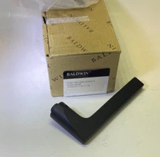 BALDWIN 5162190LMR Estate Ornate Indoor Door Lever - Satin Black - Less Rosettes