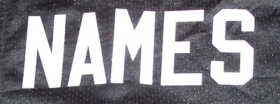 3'' White Tackle Twill Letters for ANY NAME for a Jersey Nameplate