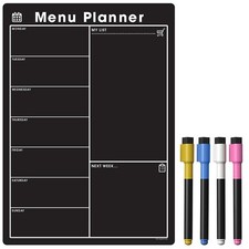 Weekly Meal Planner for Fridge | Magnetic Whiteboard Calendar and Shopping List