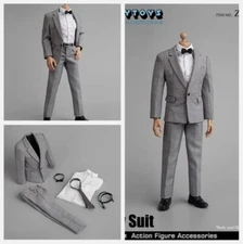 ZY TOYS 1/6 scale Gray Color Suit For 12" Male Figure Doll Accessory