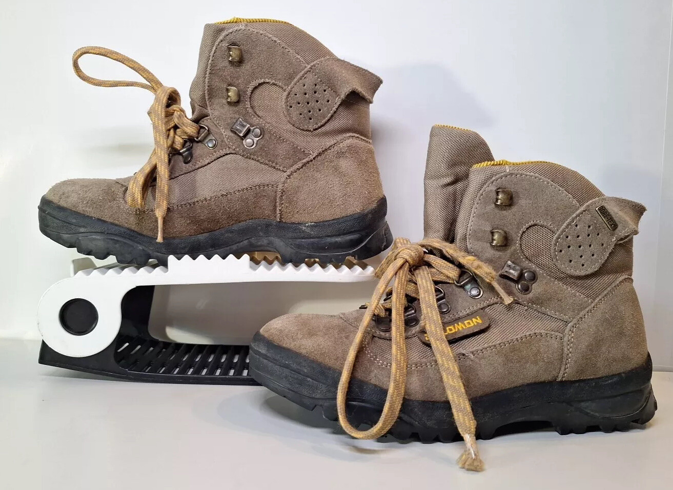 Stivali da trekking Salomon Contrapprip pelle scamosciata donna Gore Tex taglia 8 vintage