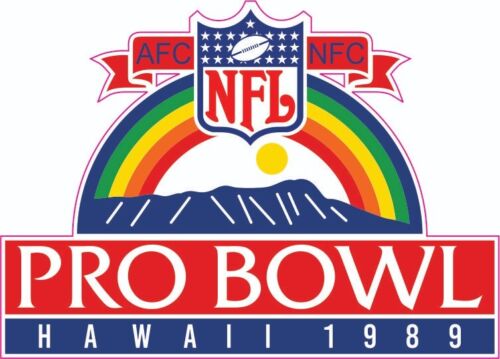 1989 Pro Bowl inspirierte Mini-Fußballhelm-Aufkleber - Bild 1 von 3