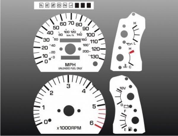 1993-1997 Toyota Landcruiser White Face Gauges | 9397TL231