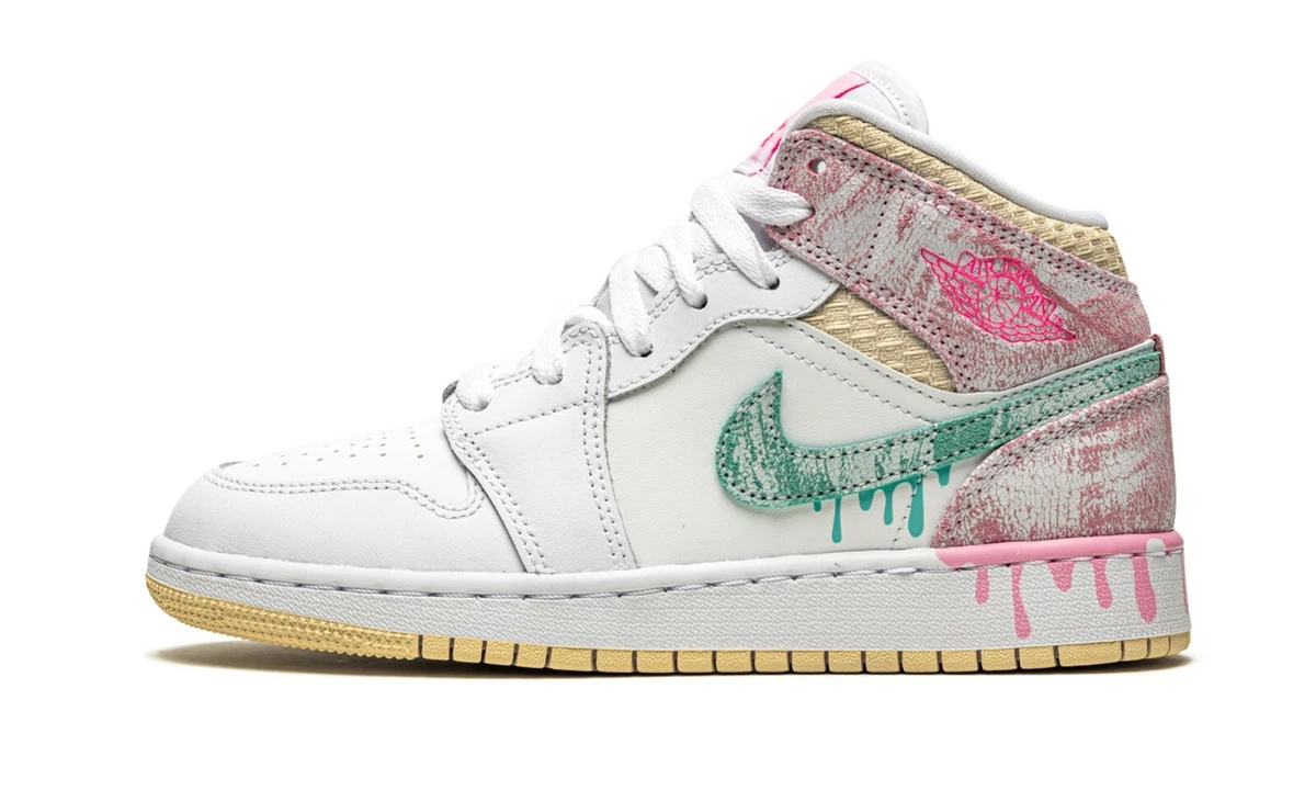 NIKE AIR JORDAN 1 MID GS “PAINT DRIP“