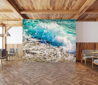 3D Sea Waves E2158 Wallpaper Mural Paper Wall Print Indoor Murals CA Honey