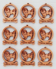 Tibetan Spaniel Mini Ornaments Box of 9