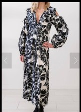 farm rio dress xl Black Hibiscus